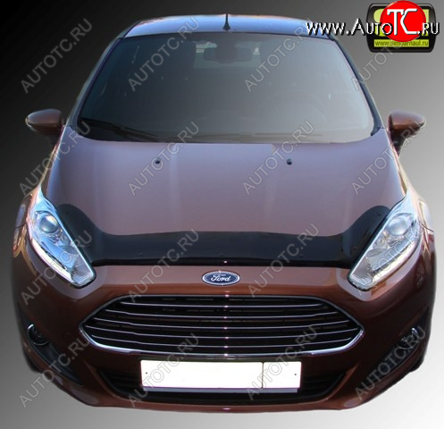 2 879 р. Дефлектор капота SIM Ford Fiesta 6 седан рестайлинг (2012-2019)  с доставкой в г. Нижний Новгород