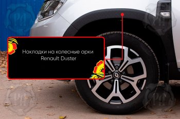 Передняя левая накладка на колесные арки Русская Артель Renault (Рено) Duster (Дастер)  HM (2021-2024) HM рестайлинг  (Поверхность текстурная)