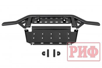 38 999 р. Бампер передний силовой РИФ Mitsubishi Pajero 4 V90 2-ой рестайлинг (2014-2020) (Под площадку для лебёдки RIFPJR-30000 с защитой радиатора)  с доставкой в г. Нижний Новгород. Увеличить фотографию 9