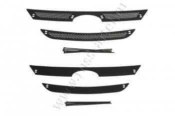 Комплект защиты (сетка и зимняя заглушка) решётки радиатора Русская Артель Лада Ларгус дорестайлинг R90 (2012-2021)  (Поверхность текстурная)