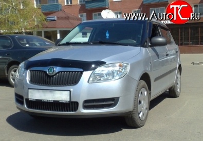 1 754 р. Дефлектор капота NovLine Skoda Fabia Mk2 хэтчбэк дорестайлинг (2007-2010)  с доставкой в г. Нижний Новгород