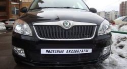 1 469 р. Сетка на бампер (рестайлинг) Russtal (черная) Skoda Fabia Mk2 универсал дорестайлинг (2007-2010)  с доставкой в г. Нижний Новгород. Увеличить фотографию 3