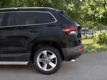 13 199 р. Защита заднего бампера (Ø63 мм, нержавейка) SLITKOFF Skoda Kodiaq NU7 дорестайлинг (2017-2021)  с доставкой в г. Нижний Новгород. Увеличить фотографию 3