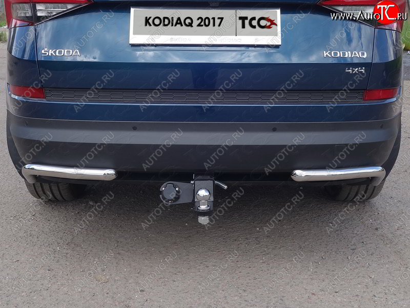 14 449 р. Фаркоп (тягово-сцепное устройство) TCC Skoda Kodiaq NU7 дорестайлинг (2017-2021) (Оцинкованный, шар E )  с доставкой в г. Нижний Новгород