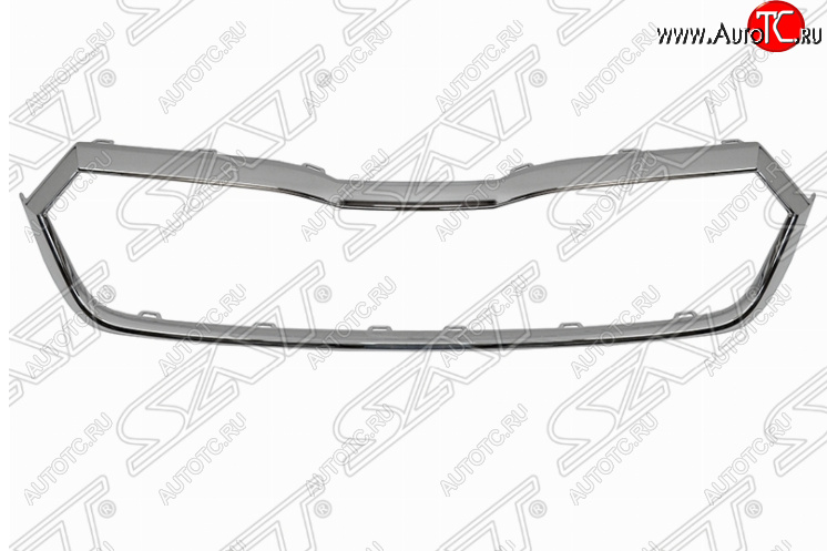 3 279 р. Молдинг решетки радиатора SAT (хром) Skoda Octavia А8 лифтбэк (2019-2022)  с доставкой в г. Нижний Новгород