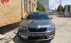 1 149 р. Комплект ресничек на фары Sport  Skoda Octavia  A7 (2012-2017) дорестайлинг лифтбэк, дорестайлинг универсал (Неокрашенные)  с доставкой в г. Нижний Новгород. Увеличить фотографию 2