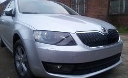 2 569 р. Сетка (для комплектации Ambition, Elegance) на бампер Russtal (черная) Skoda Octavia A7 дорестайлинг лифтбэк (2012-2017)  с доставкой в г. Нижний Новгород. Увеличить фотографию 3