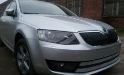 2 699 р. Сетка (для комплектации Ambition, Elegance) на бампер Russtal (хром) Skoda Octavia A7 дорестайлинг лифтбэк (2012-2017)  с доставкой в г. Нижний Новгород. Увеличить фотографию 3