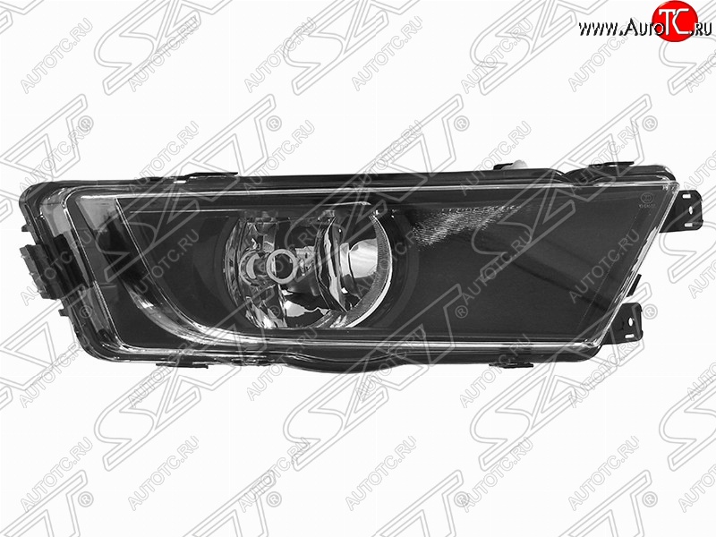 1 799 р. Правая противотуманная фара SAT (черная)  Skoda Octavia  A7 (2012-2017) дорестайлинг лифтбэк, дорестайлинг универсал  с доставкой в г. Нижний Новгород