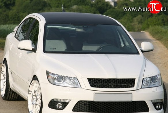 869 р. Реснички на фары M-VRS Skoda Octavia A5 рестайлинг универсал (2008-2013) (Неокрашенные)  с доставкой в г. Нижний Новгород