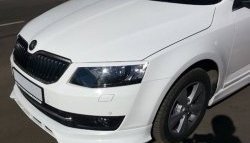 5 999 р. Накладка на передний бампер CT Skoda Octavia A7 дорестайлинг лифтбэк (2012-2017) (Неокрашенная)  с доставкой в г. Нижний Новгород. Увеличить фотографию 3