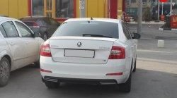 1 799 р. Имитация насадок глушителя на задний бампер Sport  Skoda Octavia  A7 (2012-2017) дорестайлинг лифтбэк, дорестайлинг универсал (Неокрашенная)  с доставкой в г. Нижний Новгород. Увеличить фотографию 4