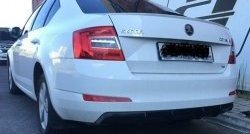 6 199 р. Накладка на задний бампер Rieger Style Skoda Octavia A7 дорестайлинг лифтбэк (2012-2017) (Неокрашенная)  с доставкой в г. Нижний Новгород. Увеличить фотографию 6