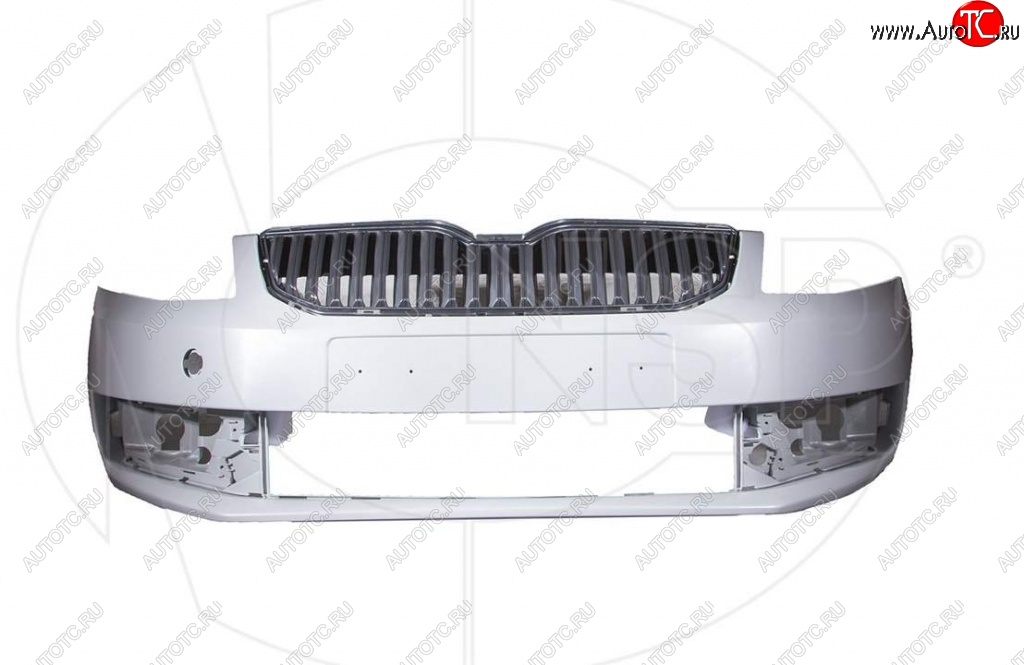 7 949 р. Передний бампер NSP (с решеткой радиатора) Skoda Octavia A7 дорестайлинг лифтбэк (2012-2017) (Неокрашенный)  с доставкой в г. Нижний Новгород