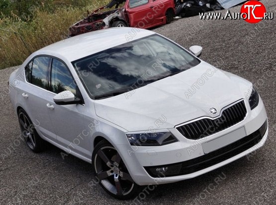 1 199 р. Реснички на фары CT Skoda Octavia A7 дорестайлинг лифтбэк (2012-2017) (Неокрашенные)  с доставкой в г. Нижний Новгород