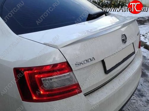 3 699 р. Лип спойлер RS Style Skoda Octavia A7 дорестайлинг лифтбэк (2012-2017) (Неокрашенный)  с доставкой в г. Нижний Новгород