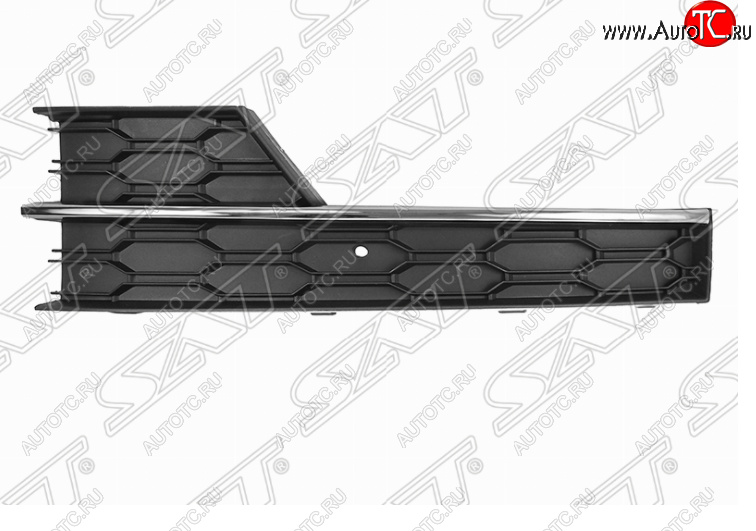 999 р. Левая решетка в передний бампер SAT (под ПТФ и хром молдинг) Skoda Octavia A7 рестайлинг универсал (2016-2020)  с доставкой в г. Нижний Новгород