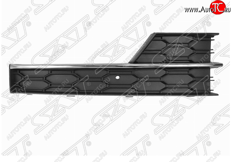 999 р. Правая решетка в передний бампер SAT (под ПТФ и хром молдинг)  Skoda Octavia  A7 (2016-2020) рестайлинг лифтбэк, рестайлинг универсал  с доставкой в г. Нижний Новгород