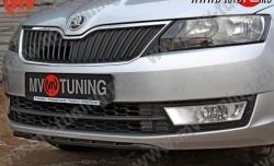 Накладка на передний бампер Sport Skoda Rapid NH3 дорестайлинг лифтбэк (2012-2017)