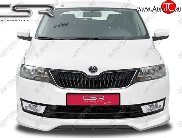 5 999 р. Накладка на передний бампер CSR style Skoda Rapid NH3 дорестайлинг лифтбэк (2012-2017) (Неокрашенная)  с доставкой в г. Нижний Новгород