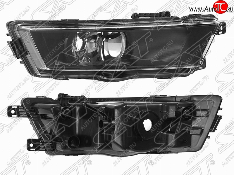 1 939 р. Правая противотуманная фара (чёрная) SAT  Skoda Rapid ( NH3,  NH1) (2012-2017) дорестайлинг лифтбэк, хэтчбэк дорестайлинг  с доставкой в г. Нижний Новгород