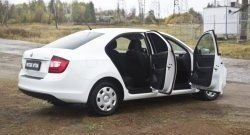 2 149 р. Накладки на порожки автомобиля RA Skoda Rapid NH1 хэтчбэк дорестайлинг (2012-2017) (Комплект (передние+задние))  с доставкой в г. Нижний Новгород. Увеличить фотографию 4