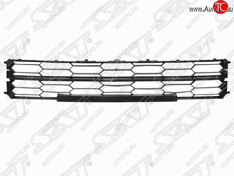 1 329 р. Решетка в передний бампер SAT Skoda Superb (B6) 3T лифтбэк рестайлинг (2013-2015) (черная)  с доставкой в г. Нижний Новгород