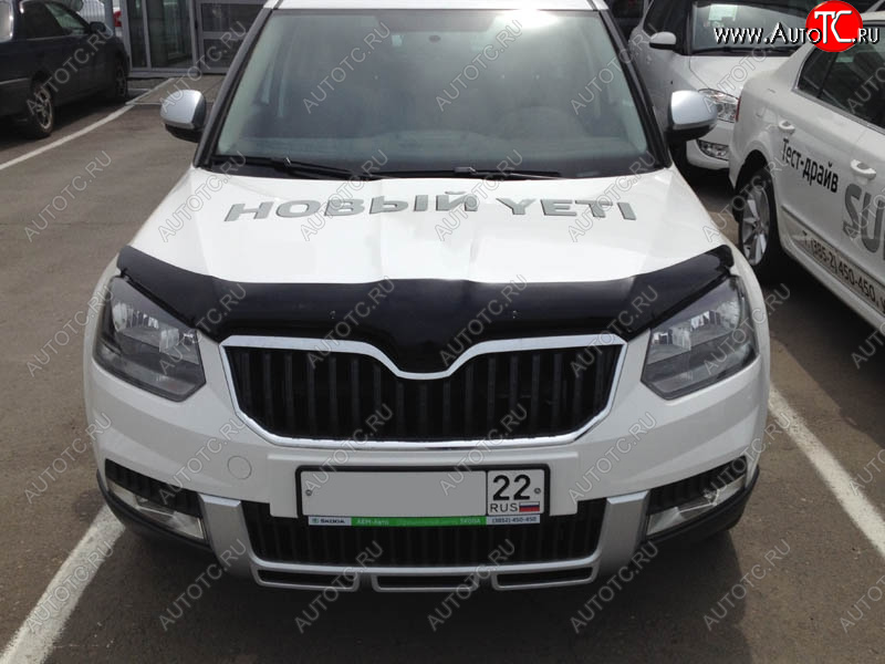 4 599 р. Дефлектор капота SIM Skoda Yeti (2013-2018)  с доставкой в г. Нижний Новгород