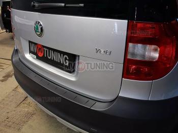 1 379 р. Защитная накладка на задний бампер MV-Tuning  Skoda Yeti (2009-2013) (Текстурная поверхность)  с доставкой в г. Нижний Новгород. Увеличить фотографию 2