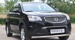 11 399 р. Одинарная защита переднего бампера диаметром 63 мм SLITKOFF SSANGYONG Actyon дорестайлинг (2010-2013)  с доставкой в г. Нижний Новгород. Увеличить фотографию 4