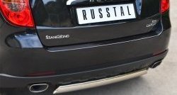 16 849 р. Защита заднего бампера (Ø75x42 мм, нержавейка) Russtal SSANGYONG Actyon дорестайлинг (2010-2013)  с доставкой в г. Нижний Новгород. Увеличить фотографию 2