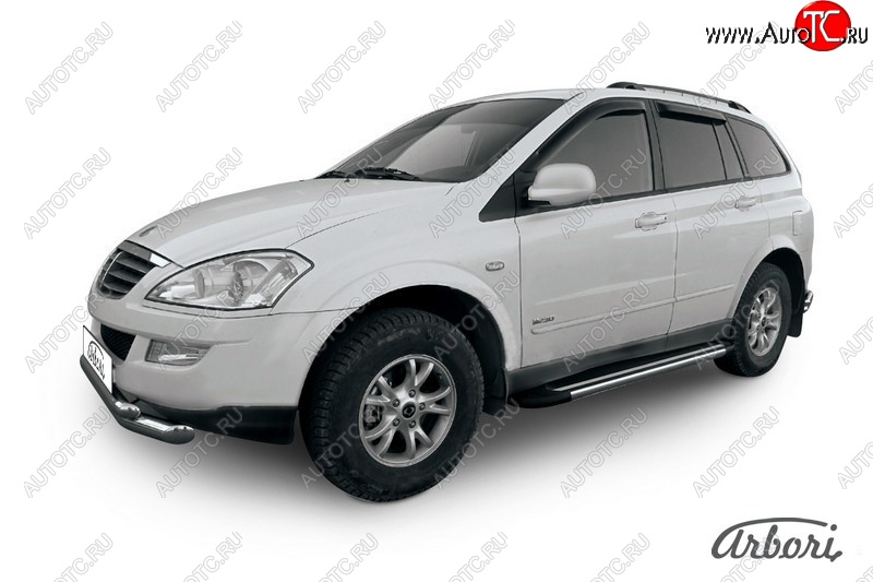 12 509 р. Порожки для ног Arbori Luxe Black SSANGYONG Kyron рестайлинг (2007-2016)  с доставкой в г. Нижний Новгород