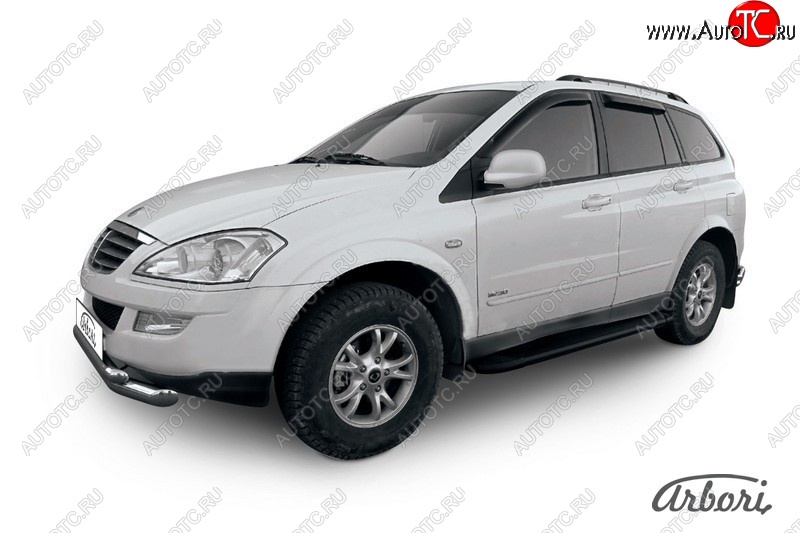 11 609 р. Порожки для ног Arbori Optima Black SSANGYONG Kyron рестайлинг (2007-2016)  с доставкой в г. Нижний Новгород