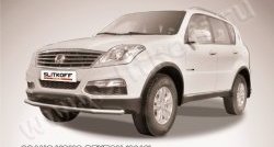 Одинарная защита переднего бампера диаметром 57 мм Slitkoff SSANGYONG (Ссан) Rexton (Рекстон)  Y290 (2012-2017) Y290