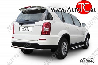 8 549 р. Защита заднего бампера Arbori SSANGYONG Rexton Y290 (2012-2017)  с доставкой в г. Нижний Новгород