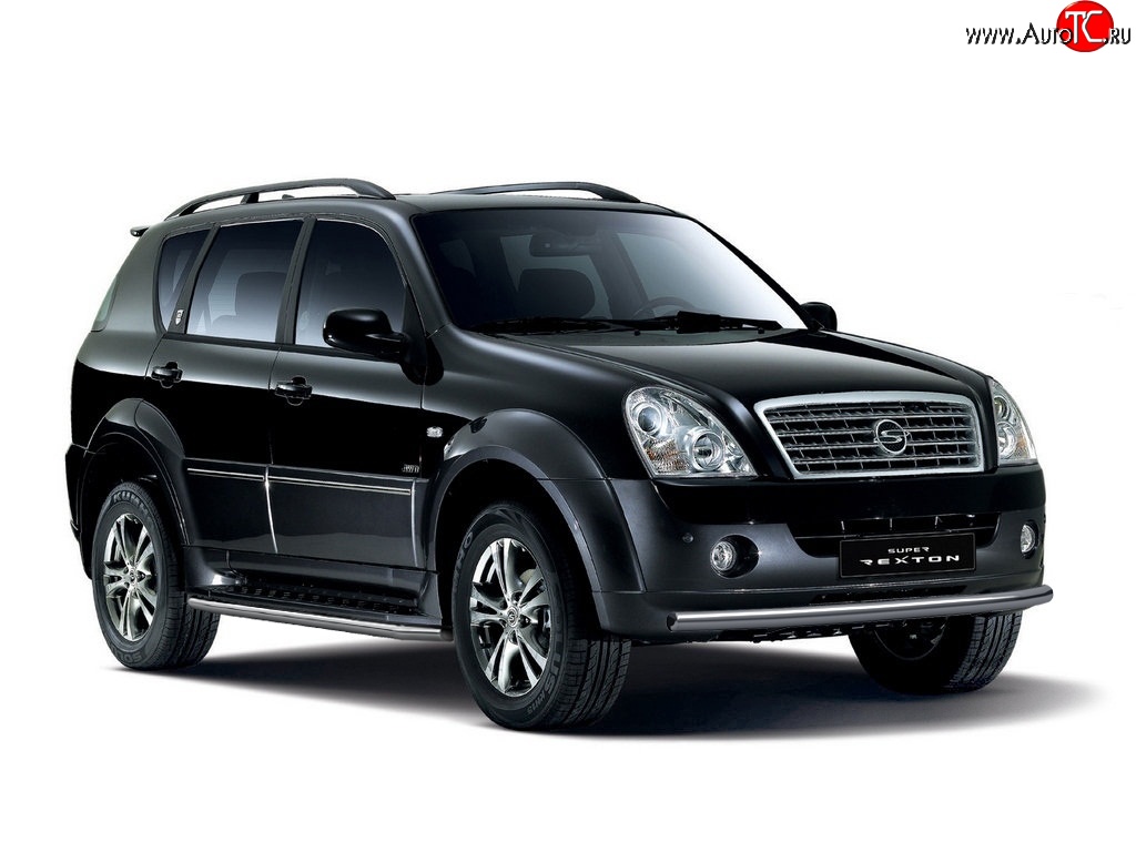 4 499 р. Защита порогов из трубы Ø51 Petroil Tuning. SSANGYONG Rexton Y250 (2006-2012) (Нержавеющая полированная сталь)  с доставкой в г. Нижний Новгород