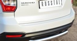 14 299 р. Одинарная защита заднего бампера из трубы диаметром 76 мм SLITKOFF  Subaru Forester  SJ (2012-2016) дорестайлинг  с доставкой в г. Нижний Новгород. Увеличить фотографию 2