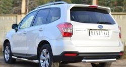 14 299 р. Одинарная защита заднего бампера из трубы диаметром 76 мм SLITKOFF  Subaru Forester  SJ (2012-2016) дорестайлинг  с доставкой в г. Нижний Новгород. Увеличить фотографию 4