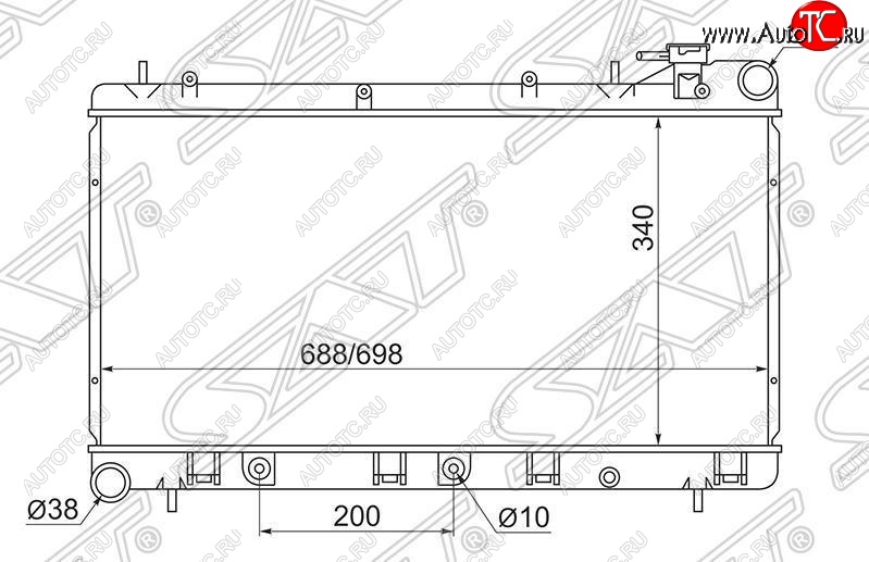 5 799 р. Радиатор двигателя SAT  Subaru Forester  SF - Impreza  GC  с доставкой в г. Нижний Новгород