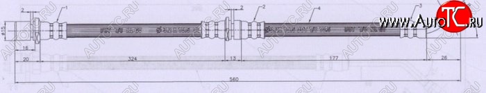 829 р. Тормозной шланг SAT (задний, правый) Subaru Impreza GC седан (1992-2000)  с доставкой в г. Нижний Новгород