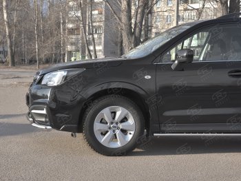 16 699 р. Защита переднего бампера SLITKOFF d63 секции-d42 дуга Subaru Forester SJ рестайлинг (2016-2019)  с доставкой в г. Нижний Новгород. Увеличить фотографию 4