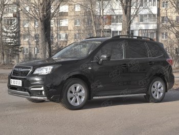 13 999 р. Защита переднего бампера (2 трубы Ø63 и 75х42 мм, нержавейка) Russtal Subaru Forester SJ рестайлинг (2016-2019)  с доставкой в г. Нижний Новгород. Увеличить фотографию 4