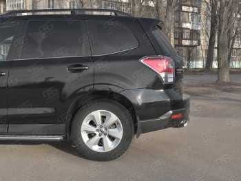 9 999 р. Защита заднего бампера (Ø75х42 мм, нержавейка) Russtal Subaru Forester SJ рестайлинг (2016-2019)  с доставкой в г. Нижний Новгород. Увеличить фотографию 3