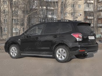 9 999 р. Защита заднего бампера (Ø75х42 мм, нержавейка) Russtal Subaru Forester SJ рестайлинг (2016-2019)  с доставкой в г. Нижний Новгород. Увеличить фотографию 4