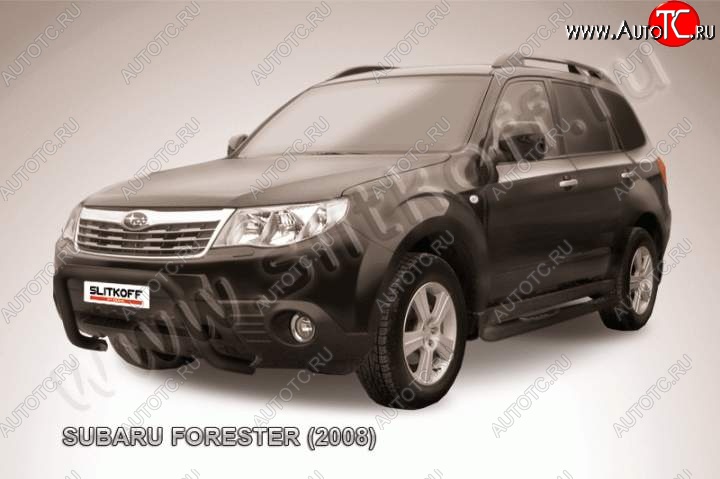 18 349 р. Кенгурятник d57 низкий рама Subaru Forester SH (2008-2013) (Цвет: серебристый)  с доставкой в г. Нижний Новгород