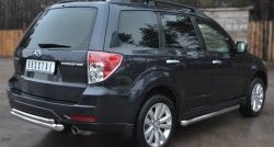 16 999 р. Защита порогов SLITKOFF (труба D63 мм)  Subaru Forester  SH (2008-2013) (Защита порогов с со скосами на торцах (вариант 1))  с доставкой в г. Нижний Новгород. Увеличить фотографию 4