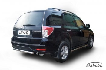 8 999 р. Защита заднего бампера Arbori Subaru Forester SH (2008-2013)  с доставкой в г. Нижний Новгород. Увеличить фотографию 2