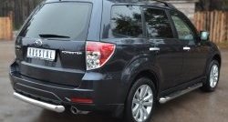 14 299 р. Одинарная защита заднего бампера из трубы диаметром 76 мм SLITKOFF  Subaru Forester  SH (2008-2013)  с доставкой в г. Нижний Новгород. Увеличить фотографию 4