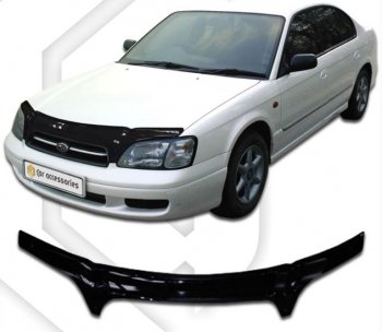 2 399 р. Дефлектор капота (BE5, BE9, BEE) CA-Plastiс  Subaru Legacy  BH/BE12 (1998-2003) универсал (Classic черный, Без надписи)  с доставкой в г. Нижний Новгород. Увеличить фотографию 1