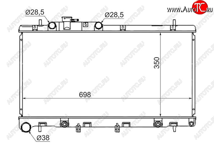 8 299 р. Радиатор двигателя SAT  Subaru Legacy  BH/BE12 - Outback  BH/BE12  с доставкой в г. Нижний Новгород